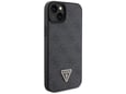 GUESS silikonski ovitek za iPhone 15, črna z zlatim logotipom, GUHCP15SP4TDSCPK