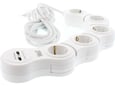 WELL razdelilec 220V 1/5, 5 m, USB, stikalo, nastavljiv, 3x1.5 mm, GOC5S-5-USB-VIT