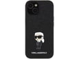 KARL LAGERFELD ovitek za iPhone 15, črna, KLHCP15SGKNPSK