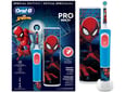 ORAL-B otroška električna zobna ščetka Pro Kids, Spiderman, z etuijem