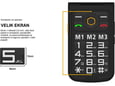 AGM Odporni preklopni telefon na tipke M8 (4G) DS, IP68/IP69K/MIL-STD-810H, črn