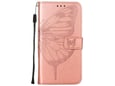 CHAMELEON preklopna torbica za Apple iPhone 15, roza zlata, WLGO-Butterfly
