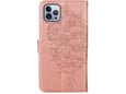 CHAMELEON preklopna torbica za Apple iPhone 15, roza zlata, WLGO-Butterfly