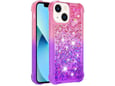 CHAMELEON ovitek za gumiran TPUVr Apple iPhone 15, roza-vijoličen s tekočimi srčki