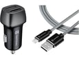 TACTICAL avtomobilski polnilec z vgrajenim kablom SN-501, 24 W, QC, 2x USB-A