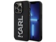 KARL LAGERFELD ovitek Logo 3D za iPhone 15 Pro, črna, KLHCP15L3DMBKCK