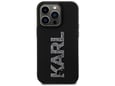 KARL LAGERFELD ovitek Logo 3D za iPhone 15 Pro, črna, KLHCP15L3DMBKCK
