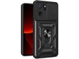 ONASI silikonski ovitek Armor Ring za Xiaomi 13T/13T Pro, črna