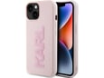KARL LAGERFELD ovitek Logo 3D za iPhone 15, roza, KLHCP15S3DMBKCP