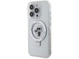 KARL LAGERFELD ovitek MagSafe za iPhone 15 Pro Max, prozorna, KLHMP15XHMRSKCH