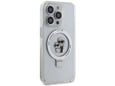 KARL LAGERFELD ovitek MagSafe za iPhone 15 Pro Max, prozorna, KLHMP15XHMRSKCH