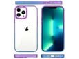 ONASI silikonski ovitek Gradient za Samsung Galaxy A54, prozorna z vijolično-modro obrobo