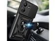 ONASI silikonski ovitek Armor Ring za Xiaomi Redmi 13C, črna