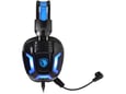 SADES naglavne žične gaming slušalke z mikrofonom Element SA-702, črna/modra