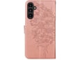 CHAMELEON preklopna torbica za Samsung Galaxy A15, roza zlata, WLGO-Butterfly