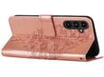 CHAMELEON preklopna torbica za Samsung Galaxy A15, roza zlata, WLGO-Butterfly
