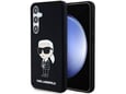 KARL LAGERFELD silikonski ovitek IML NFT Karls Full Body za Samsung Galaxy S24 Plus 5G, črna, KLHCS24MSNIKBCK