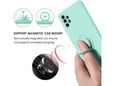 ONASI silikonski ovitek Liquid Ring za Samsung Galaxy A35, mint