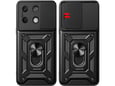 ONASI silikonski ovitek Armor Ring za Xiaomi Redmi Note 13 Pro 5G, črna