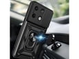 ONASI silikonski ovitek Armor Ring za Xiaomi Redmi Note 13 Pro 5G, črna