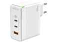 Jellico hišni adapter C118 220V Gun QC 100W vhod 1x USB A (22,5W) in 2x Type C (1x 65W + 1x 35W) - bel