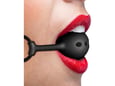 FETISH SUBMISSIVE Gag Bondage Breathable Silicon Black