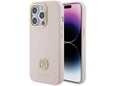 GUESS silikonski ovitek za iPhone 15 Pro, roza, GUHCP15LM4DGPP