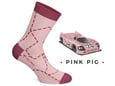 Heel tread Čarape porsche pink pig