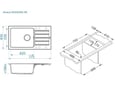 Alveus sudopera Niagara 90 g91 - crna 775 x 430 x 180 mm
