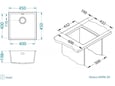 Alveus sudopera Omni 20 g81 - beton siva 400 x 450 x 198 mm
