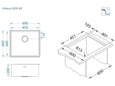 Alveus sudopera Nox 40 490 x 440 x 200 mm