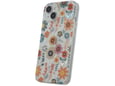 ONASI silikonski ovitek Hippie Flower za iPhone 16, oranžna