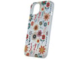 ONASI silikonski ovitek Hippie Flower za iPhone 16 Pro Max, oranžna