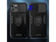 ONASI silikonski ovitek Armor Ring za iPhone 16 Plus, črna