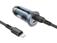 BOROFONE avtomobilski polnilec z vgrajenim kablom BZ26B, 45 W, PD, QC, 2x USB-C