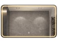 S6 STEKLARSTVO ŠEST kopalniško ogledalo S68B z LED osvetlitvijo, 100x60cm, črna