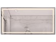 S6 STEKLARSTVO ŠEST kopalniško ogledalo S66B z LED osvetlitvijo, črna, 120x60cm