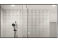 S6 STEKLARSTVO ŠEST kopalniško ogledalo S67B z LED osvetlitvijo, aluminij, črna, 100x60cm