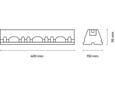 2 EMME CLIMA talna konzola za klimo Brooklyn Base 400 x 150 x 95 mm