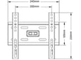 MACLEAN stenski nosilec za TV MC-777, 33–106 cm, do 35 kg