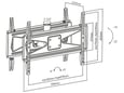 MACLEAN stropni nosilec za TV MC-703, 93-177 cm, do 50 kg