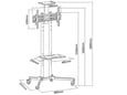 MACLEAN nosilec za TV MC-661, 81-139 cm, do 50 kg