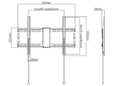 GEMBIRD stenski nosilec za TV WM-80F-01, 93-203 cm, do 70 kg