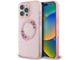 GUESS ovitek Flower za iPhone 16 Pro, roza, GUHMP16LHFWFCP