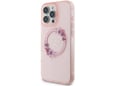 GUESS ovitek Flower za iPhone 16 Pro, roza, GUHMP16LHFWFCP
