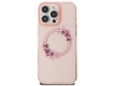 GUESS ovitek Flower za iPhone 16 Pro, roza, GUHMP16LHFWFCP