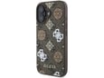 GUESS ovitek za iPhone 16, rjava, GUHMP16SP4PWPW