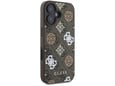 GUESS ovitek za iPhone 16, rjava, GUHMP16SP4PWPW