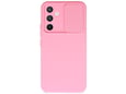 ONASI silikonski ovitek Lens Cover za iPhone 16, roza