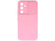 ONASI silikonski ovitek Lens Cover za iPhone 16, roza